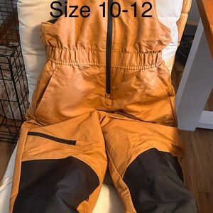Swiss Tech Kids Overalls in Orange and Black